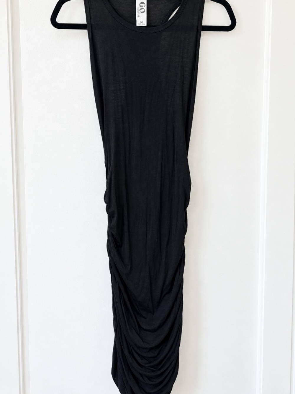 GO COUTURE Racerback Ruched Sheath Dress - Picture 4 of 5